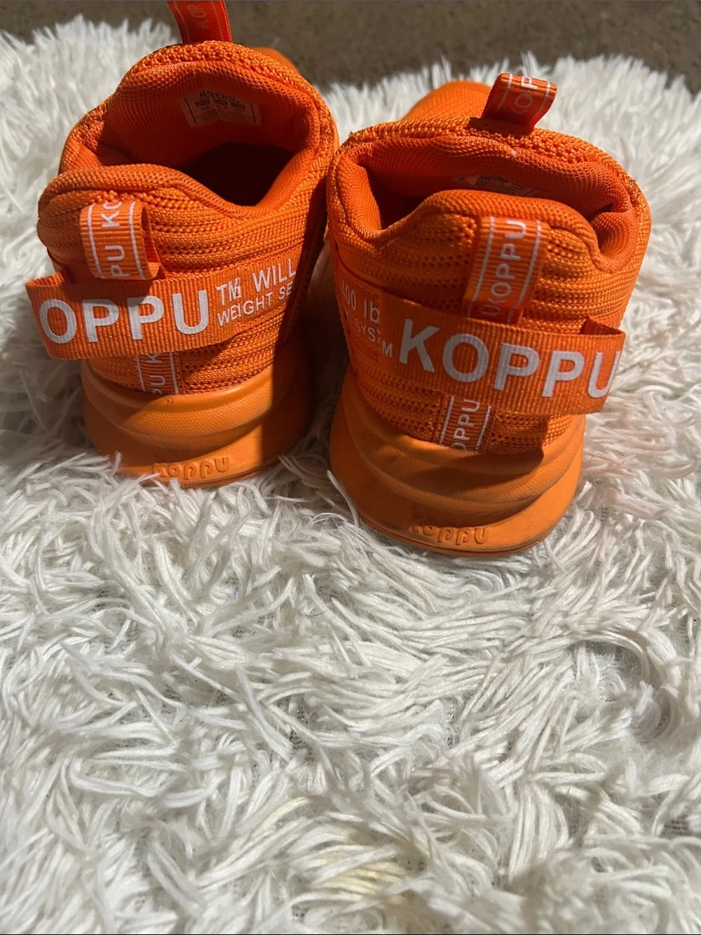 Kids Bright Orange Slip-On Athletic Sneakers
